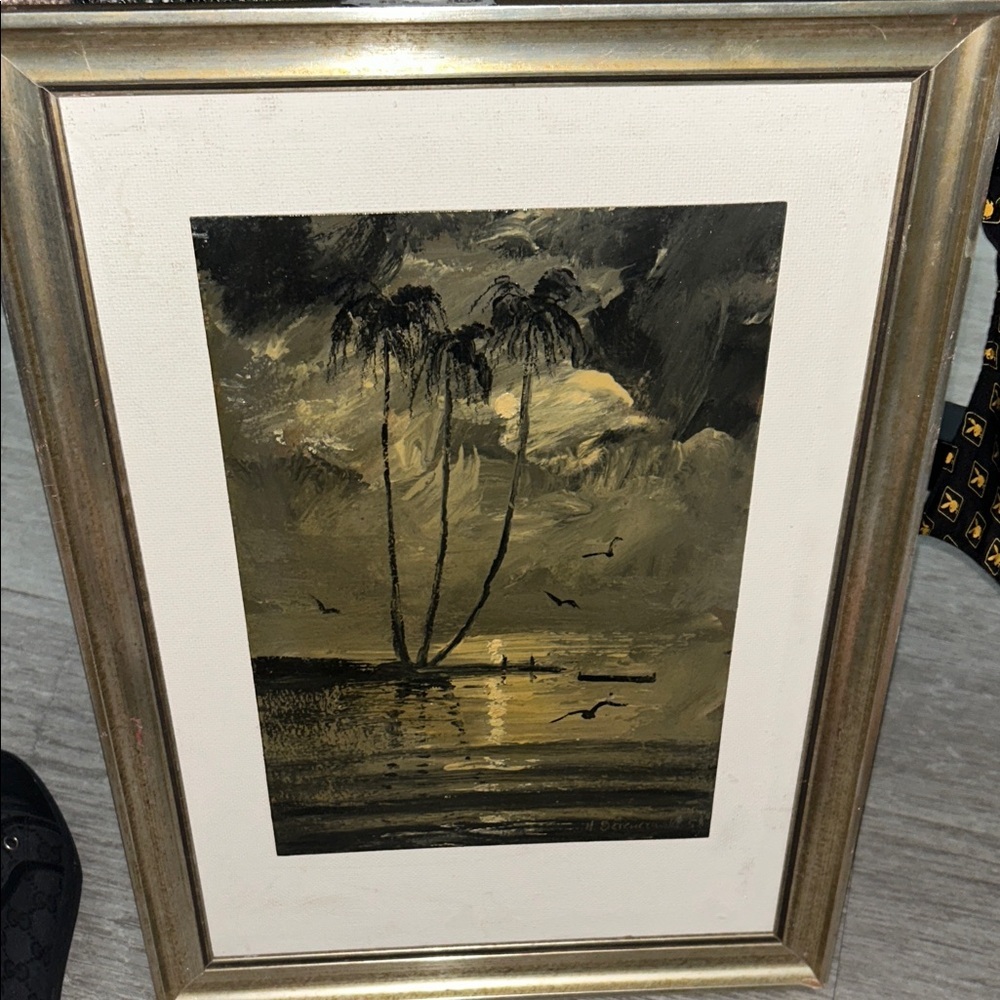 Framed signed oil Painting ‘58 - Picture 3 of 6